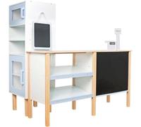 HYGRAD Kids Cashier Shop Toy Pretend Play Supermarket Checkout Wooden Set Up Cash Register Role Play Toy For Children Aged 3+