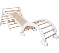 HYGRAD® Kids Montessori Climbing Frame Indoor Outdoor Pikler Climber Set of 3 Ramp Arch Mat Puzzle Climbing Gym Set Wooden For Ages 3 +