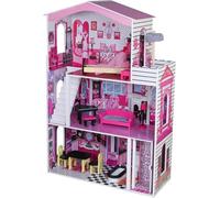 HYGRAD® Kids Wooden Doll House Play Set With Furniture & Accessories Pretend Play Cottage Penthouse Doll Sets For Role Play Kids Aged 3 Years + (Design 4)