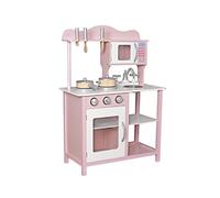 HYGRAD® Kids Wooden Play Kitchen Cooker Role Play Childrens Pretend Toys + Utensil UK (Pink)