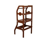 HYGRAD Kitchen Nursery Step Stool For Kids Children Toddlers 2 in 1 Kids Step Stool & Table Chair Wooden Nursery Furniture (Brown)