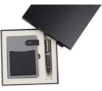 HYGRAD® Men's Business Card Holder/Notebook & Pen Combo Set for Christmas New Year Birthday Graduation Wedding Anniversary Father's Day Gift Set (PN-03)