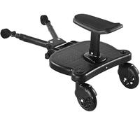 HYGRAD® Universal Buggy Board with Seat Kids Stroller Board On Wheels for Buggy Accessory Dual Clip Extra Safe for Ages 2-7