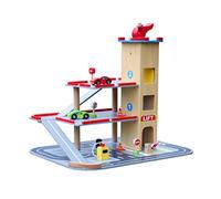 HYGRAD® Wooden 3 Storey Garage Pretend Toy Kids Educational Toy Vehicle Car Role Play Gift Set Best For Birthday Xmas