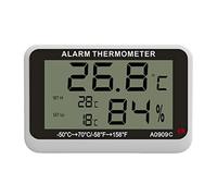 Hygrometer Thermometer Digital LCD Monitor Indoor/Outdoor Humidity Meter Gauge Temperature Sensor For Home Office Temperature Humidity Meter Wall Mount Indoor Outdoor