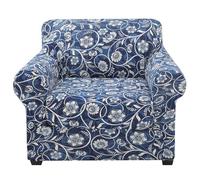 hyha Couch Covers, Chair/Sofa Covers, Floral Pattern, Stretch, Printed, 2 Pieces, Armchair Slipcover, Separate Couch Cushion Covers, Washable Furniture Protector for Dogs (Armchair, Baroque)