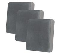hyha Velvet Couch Cushion Covers, Soft Sofa Seat Covers for sectional 3 Cushion Couch Washable, Magic Sofa Slipcover with Elastic Bottom, Non-Slip Furniture Protector for Pets, Kid(3PC, Grey)