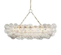 HYHDDM 63" Gold Art Deco Chandelier - 14-Light Large Crystal Pendant with Included G9 LEDs for Dining Room Foyer(Gold (50'') 1)