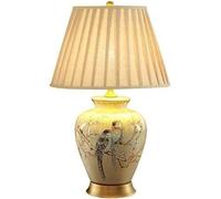 HYHDDM European Simple Ceramic Table Lamp, Wedding Bird Pattern Bedside Desk Lamp for Living Room Study Art Home Decor