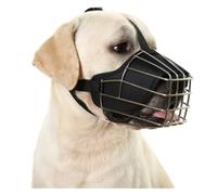 HYHIOTS Dog Muzzle for Medium Large Dogs, Metal Pitbull Dog Muzzle Wire Basket for Large Breed German Shepherd, Rottweiler, Cane Corso, Spanish Mastiff