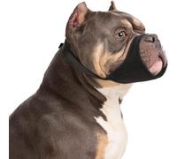 HYHIOTS Dog Muzzle for Small Dog, Short Snout Muzzles for Chihuahua Shih Tzu American Bully Boxer Puppy, Soft Anti Bark and Biting Muzzle for Medium Dogs for Grooming (Black, L)