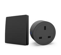 HYHIOTS Remote Control Plug Socket, Wireless light Switch & UK Plug Kit | RF433 Self Powered Panel with Round UK Outlet 16A, V0 PC Material, UKCA Certified, No need WiFi/Battery, for Home Appliances