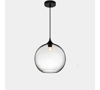 HYHJYMG 1-Light Vintage Industry Ceiling Lamp Bar Restaurant Front Aisle Living Room Cafe Chandelier Simple Color Fish Tank Glass Hanging Light (Default Hair Transparent Color)/D Interesting