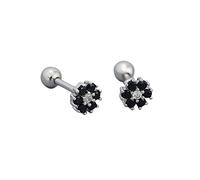 HYHJYMG 18G Tiny CZ Flower Ball Cartilage Stud Earrings 925 Sterling Silver for Women Girls Hypoallergenic for Sensitive Piercing Ear Cute Small Crystal Snowflake Studs Screw Back Tragus Post Dainty