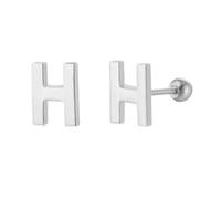 HYHJYMG 18G Tiny Initial Stud Earrings for Women Girls 925 Sterling Silver 14K Gold Plated Hypoallergenic Cute Small Alphabet Letter Cartilage Tragus 3mm Ball Screw Back Piercing Sensitive Ear