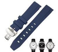 HYHJYMG 19mm 20mm Curved End Rubber Watchband for Tissot 1853 Lelocle PRC200 Submariner Hamilton Omega Waterproof Watch Strap (Color : Orange, Size : 20mm)