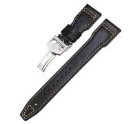 HYHJYMG 20mm 21mm 22mm Fit For IWC Big Pilot IW377714 Spitfire TOP GUN Brown Cowhide Strap Genuine Leather Rivet Watchband