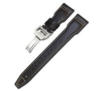 HYHJYMG 20mm 21mm 22mm Fit For IWC Big Pilot IW377714 Spitfire TOP GUN Brown Cowhide Strap Genuine Leather Rivet Watchband
