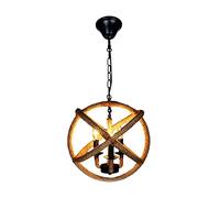HYHJYMG 3-Lights Hand-Woven Hemp Rope Spherical Chandelier American Industrial Adjustable Iron Metal Ceiling Pendant Lamp E14*3 Retro Hanging Suspension for Restaurant Kitchen Bar Interesting