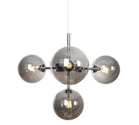 HYHJYMG 4 Light Mid Century Sputnik Glass Bedroom Chandelier | Modern Pendant lamp with a Brushed Chrome Finish | Bedroom Pendant lamp