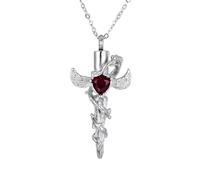 HYHJYMG 925 Sterling Silver Cross Urn Necklace For Women And Men, Cross Medallion Ash Urn Necklace Cross Cremation Pray Memorial, Cross Necklace For Ash, Urn Necklaces For Ash For Men