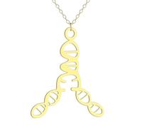 HYHJYMG 925 Sterling Silver Serotonin Necklace For Women And Men, Dopamine Molecule Necklaces Chemical Formula DNA Necklace Serotonin Structure Formula Pendant Choker Science Biology