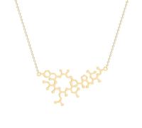 HYHJYMG 925 Sterling Silver Serotonin Necklace For Women And Men, Dopamine Molecule Necklaces Chemical Formula DNA Necklace Serotonin Structure Formula Pendant Choker Science Biology
