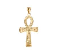 HYHJYMG 925 Sterling Silver Vintage Amulets Ankh Necklace For Women, Ancient Ankh Pendant - Egyptian Jewelry For Men, Egyptian Ankh Necklace For Halloween Christmas Gifts