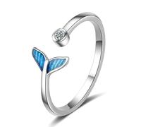 HYHJYMG 925 Sterling Silver Whale Necklace for Women Girls Gift Blue Sea Whale Mermaid Tail Jewellery Dropship Wholesale - Orca Necklace, Whale Tail Necklace, Whale Shark Necklace