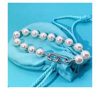 HYHJYMG Accessories bracelets for womens 925 pure classic heart shaped u buckle pearl chain bracelet america and europe pop woman hearts china 21cm