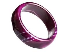 HYHJYMG Bangles for Womens,Jade Bangle Bracelet for Women Width 0.78 Thick 0.23 Inch Natural Purple Agate Bangle (2.28-2.44In) (Size : 58) (58)