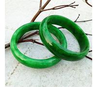 HYHJYMG Bangles for Womens,Women Real Jades Bangles Emerald Jadeite Jades Stone Green Bangle Girlfriend Mom Gifts Genuine Natural Jade Bracelets (Gem Color :