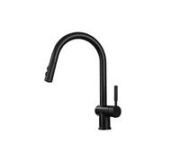 HYHJYMG Brass with Down Pull Out faucets Commercial Faucet hot and Cold Water Deck Mounted Single Handle Kitchen Sink taps,blac Economic