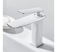 HYHJYMG Faucet Bathroom Sink Faucet, Brass Black Gold Basin Faucet Bathroom Sink Faucets Hot Cold Water Mixer Crane Deck Mounted Single Handle Hole Bath Kitchen Tap (Color : Black and Gold) Faucet