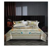 HYHJYMG Four piece bedding set 1000TC Cotton Luxury Chic Bedding 4Pcs Soft Silky Vintage Pattern Duvet Cover Sheet Pillowcases Queen King Size Bed Four Pieces Set, (B-King