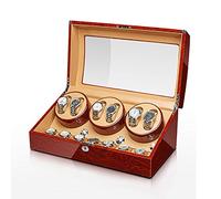 HYHJYMG GaRcan Spinner Winding Box Watch Winders - Bevel Rosewood Watch Storage Case Automatic Mechanical Watch Winder Watch Shaker Home Watch Winding Box with Lock Watch Rotating Place