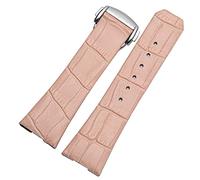 HYHJYMG Genuine Leather Watch Strap for Omega Constellation Double Eagle Series Men Women 17mm 23mm Watchband (Color : Purple, Size : 17mm Silver Clasp)