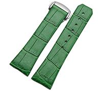 HYHJYMG Genuine Leather Watch Strap for Omega Constellation Double Eagle Series Men Women 17mm 23mm Watchband (Color : Purple, Size : 17mm Silver Clasp)