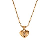 HYHJYMG Girls jewelry Accessorie Minimalist Cute Heart Necklace for Girls, Simple Romantic Sweet Heart Charm Choker - Classic Heart Necklace, Locket Necklace for Women Birthday Valentine necklace