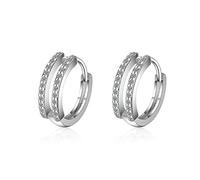 HYHJYMG jewellery Women Silver Earrings, 925 Sterling Silver Hoop Huggie Rhinestone Earrings Bow Star Leaf Butterfly Heart Crystal Cute Geometry Gifts For Girlfriend, Wife, Sister, Daughter, Mother On