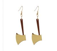 HYHJYMG jewellery Women Silver Earrings, Korea Fashion Acrylic Material Small Axe Shape Women Drop Earrings Gold And Silver Color Valentines Day Gift Gifts For Girlfriend, Wife, Sister, Daughter,