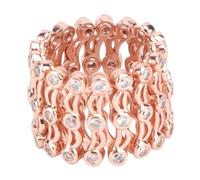 HYHJYMG jewelry 1pc Retractable Trendy Christmas Napkin Crystal Bracelet for Women Women’s Rings Stretchy Bracelets Silver Chic Elastic Ring Woman jewelry