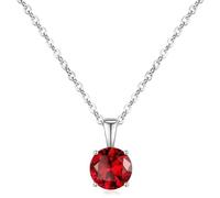 HYHJYMG jewelry Birthstone Pendant for Women S Sterling Silver Created Gemstones Dainty Pendant Jewelry Birthday Gifts for Mother Wife Girlfriend Jewelry for girls