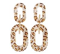 HYHJYMG jewelry for women Women Silver Earrings, Charming Hyperbole Leopard Women Long Drop Earrings Acetic Acid Tortoiseshell Geometric Lady Jewelry Brincos Bijoux Gifts For Girlfriend, Wife, Sister,