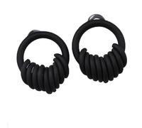 HYHJYMG jewelry for women Women Silver Earrings, Hyperbole Black Series Geometric Alloy Women Drop Earrings Irrugular Circle Charming Punk Lady Jewelry Brincos Gifts For Girlfriend, Wife, Sister,