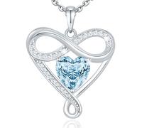 HYHJYMG jewelry Sterling Silver Infinity - Elegant Silver Jewelry for Women, Love Heart for Birthday, Anniversary, Valentine’s Day for Girlfriend, Wife, Mom, or Her, Jewelry for girls