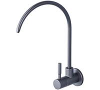 HYHJYMG Kitchen Faucet Water Filter Faucet Single Cold Reverse Osmosis Stainless Steel Wall Mount Utility Sink Faucet-Gray C
