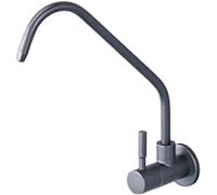 HYHJYMG Kitchen Faucet Water Filter Faucet Single Cold Reverse Osmosis Stainless Steel Wall Mount Utility Sink Faucet-Gray C