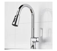 HYHJYMG Kitchen Sink Faucet Gun Gray Matching Hot and Cold Bath Mixer Tap Modern 360° Rotation Pull Down Spout,Easy Install