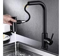 HYHJYMG Kitchen Sink Mixer Tap with Pull Down Sprayer,Kitchen Taps 2 Modes Brass Hot and Cold Faucet 360 Degree Rotation